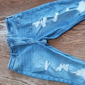 Hollister Curvy High Rise Jean Legging with rips